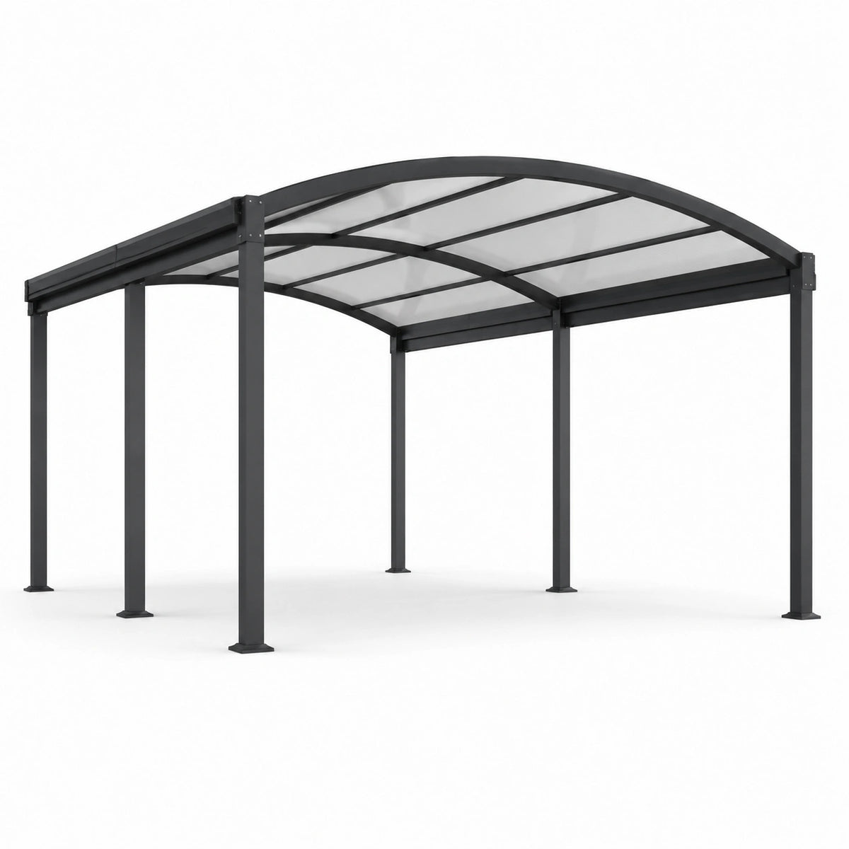 Aluminium Carport mit Polycarbonatdach 500x300x240 cm Anthrazit
