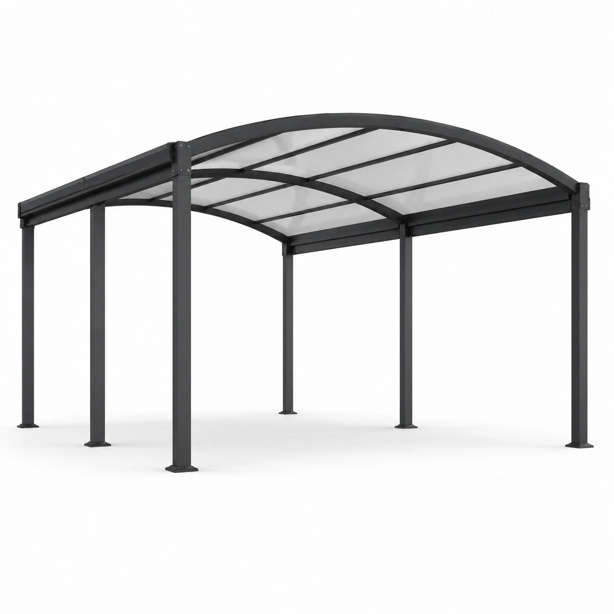 Aluminium Carport mit Polycarbonatdach 500x300x240 cm Anthrazit