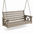 Hängeschaukelbank aus Massivholz, Beige