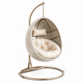 Hängesessel Ei-Form mit Kissen Acryl Beige 150cm