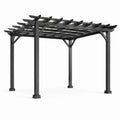 Aluminium Pergola 300x300 cm Schwarz