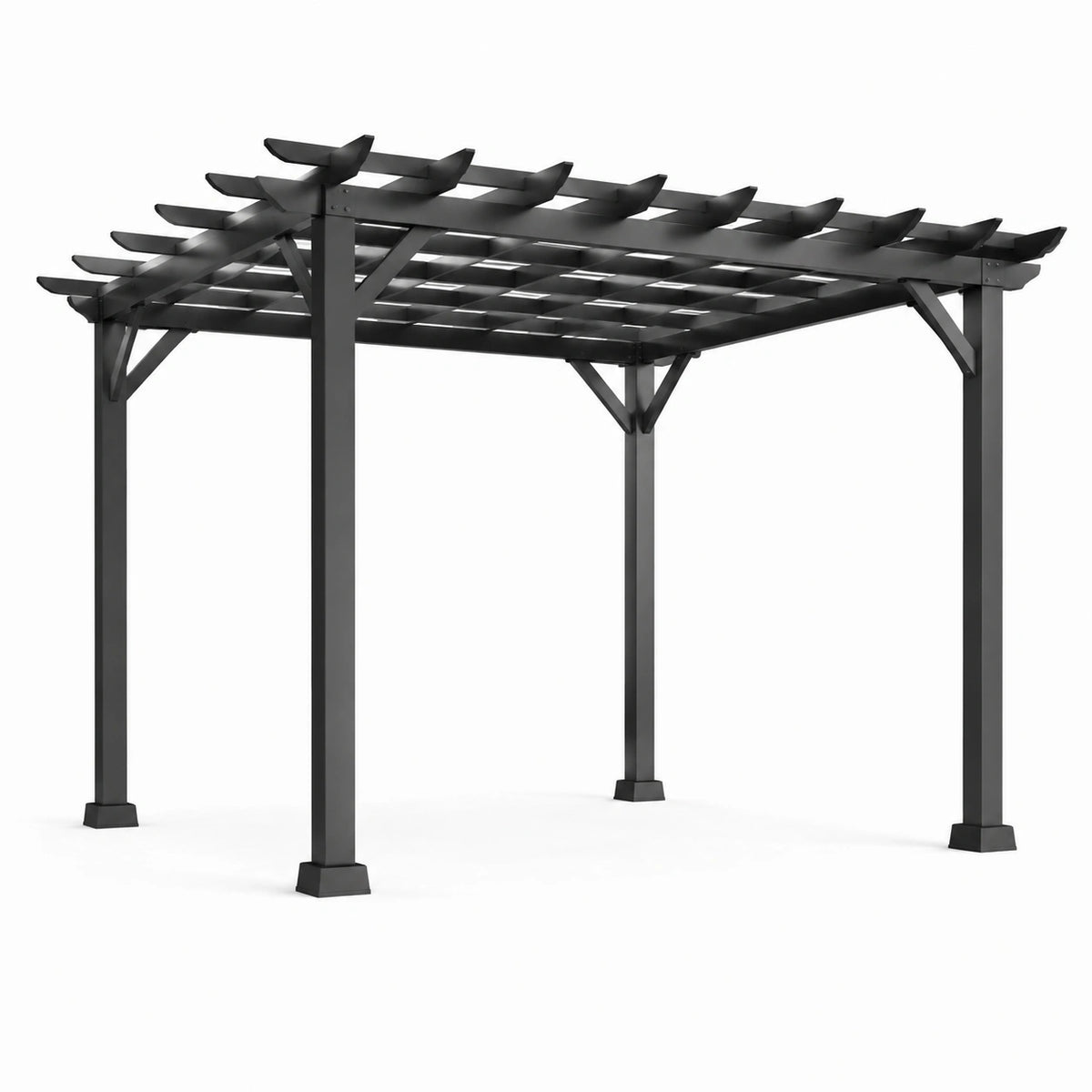 Aluminium Pergola 300x300 cm Schwarz